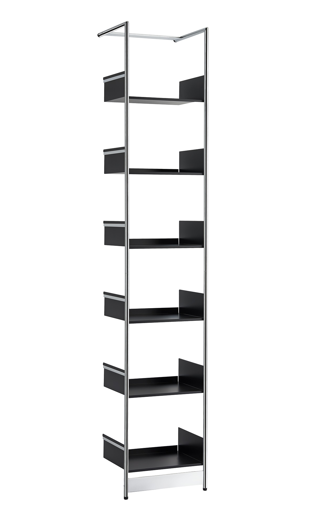 Pool 220 Anlehnregal Mox Gestell chrom glanz Tablaren schwarz