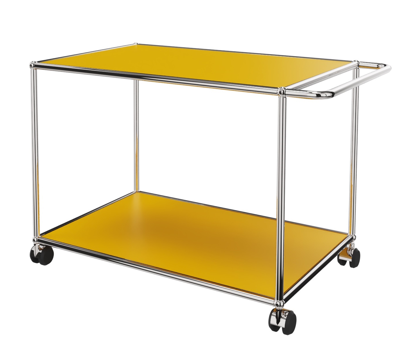 USM Haller Servierwagen mit Rollen gelb