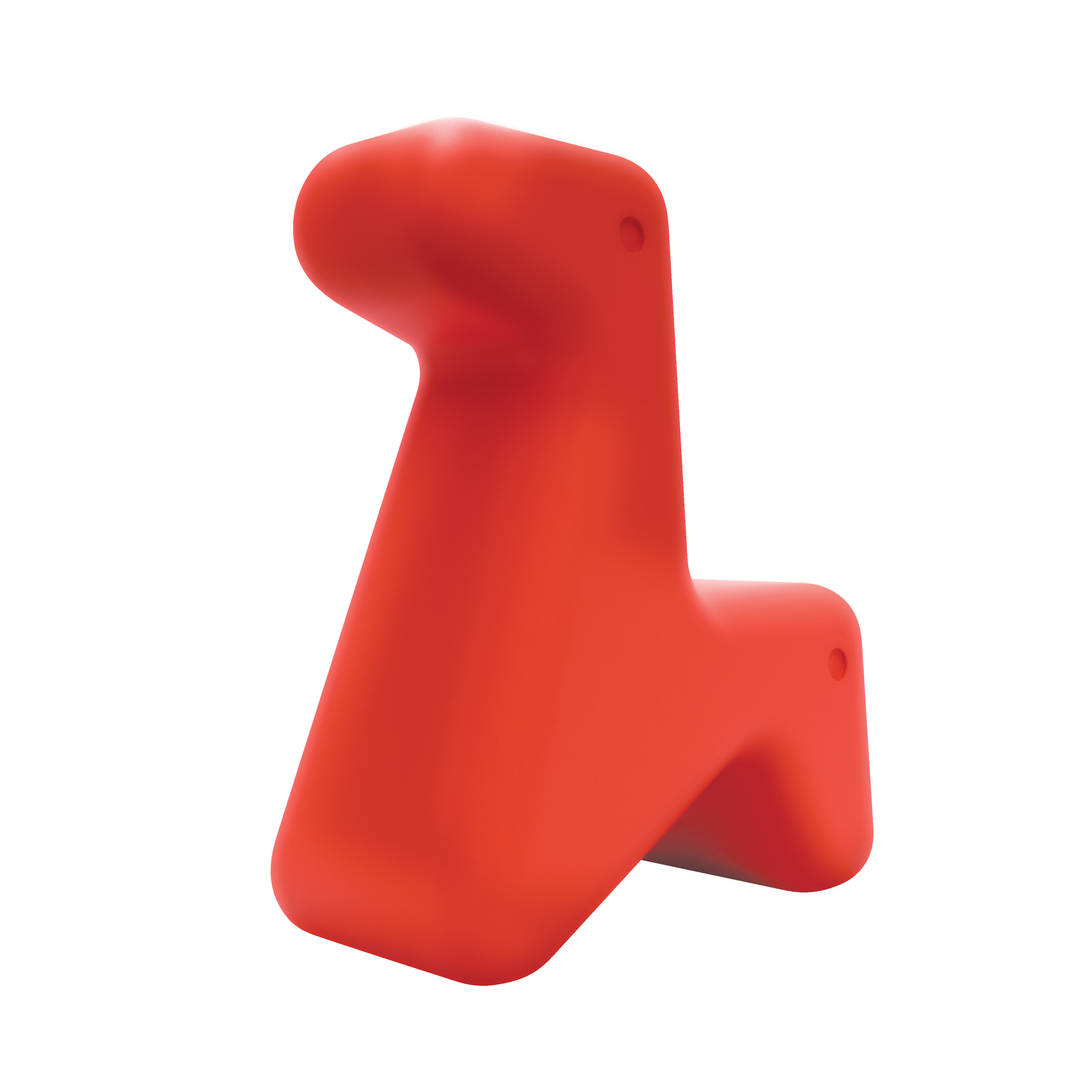 Roter Doraff Stuhl von Alessi aus Polyethylen, modernes Design für Kinderzimmer und Wohnbereich.