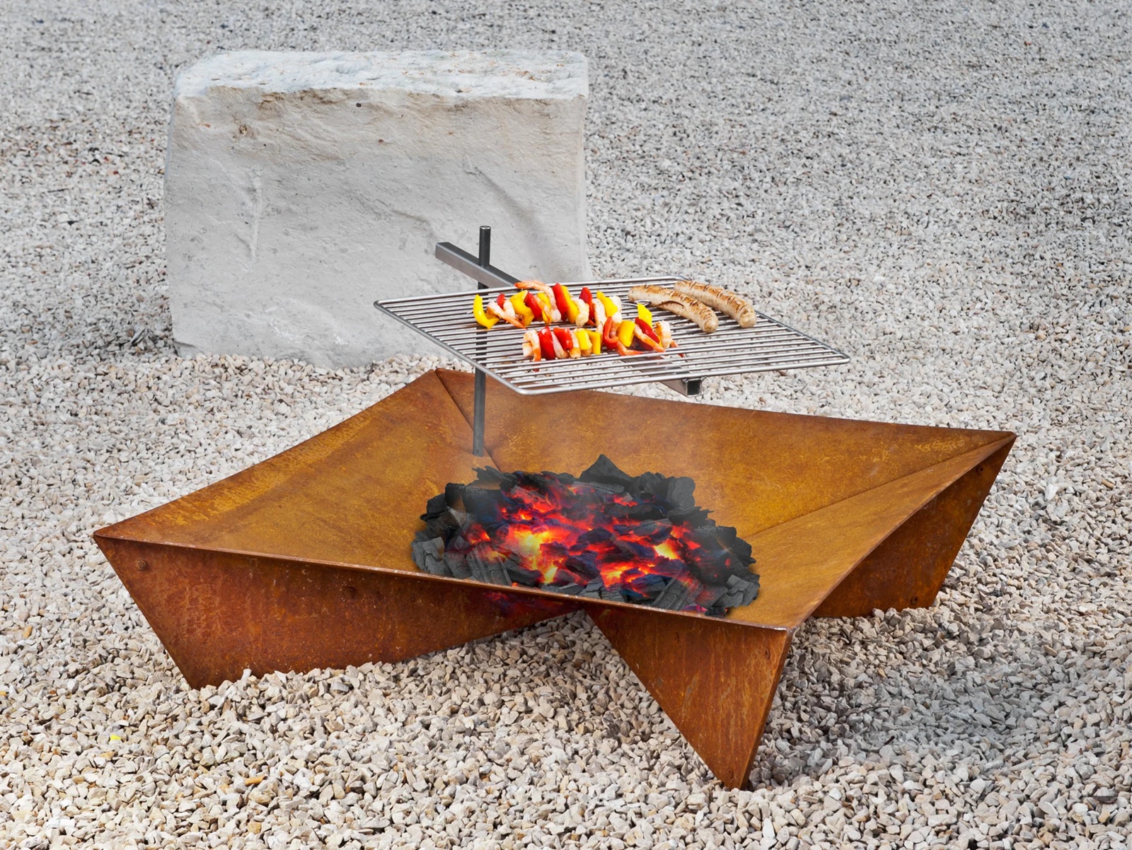 Grillrost für Aura / Moon / Fluxus / Fiore Feuerschale Keilbach