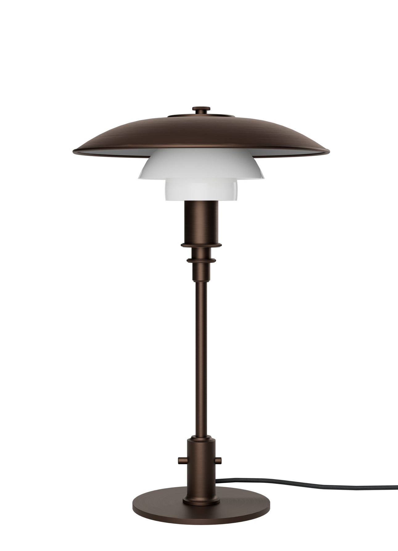 PH 3/2 Aged Brass Opal Tischleuchte Louis Poulsen