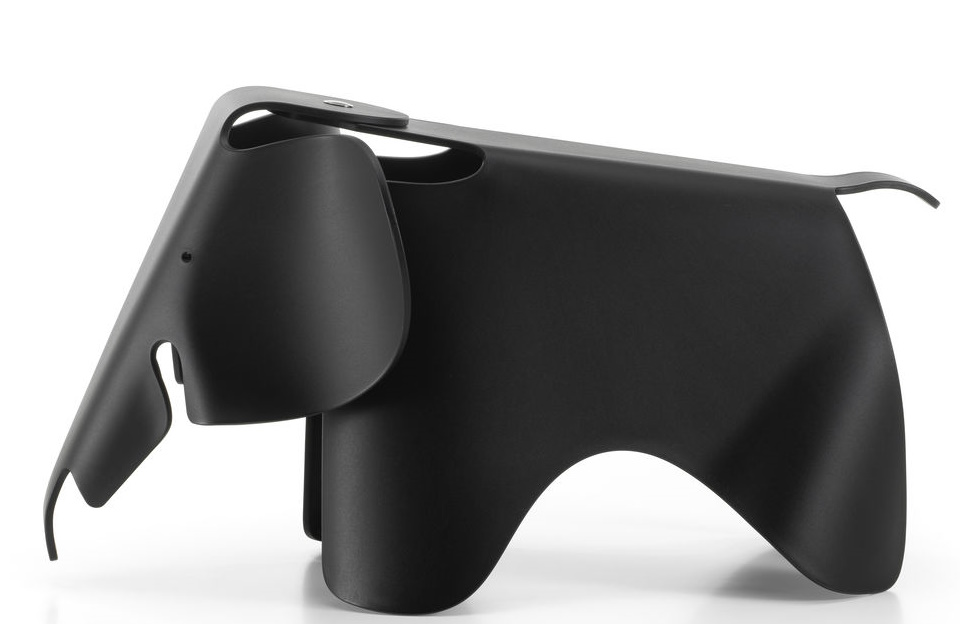 Eames Elephant Hocker RE Vitra Tiefschwarz
