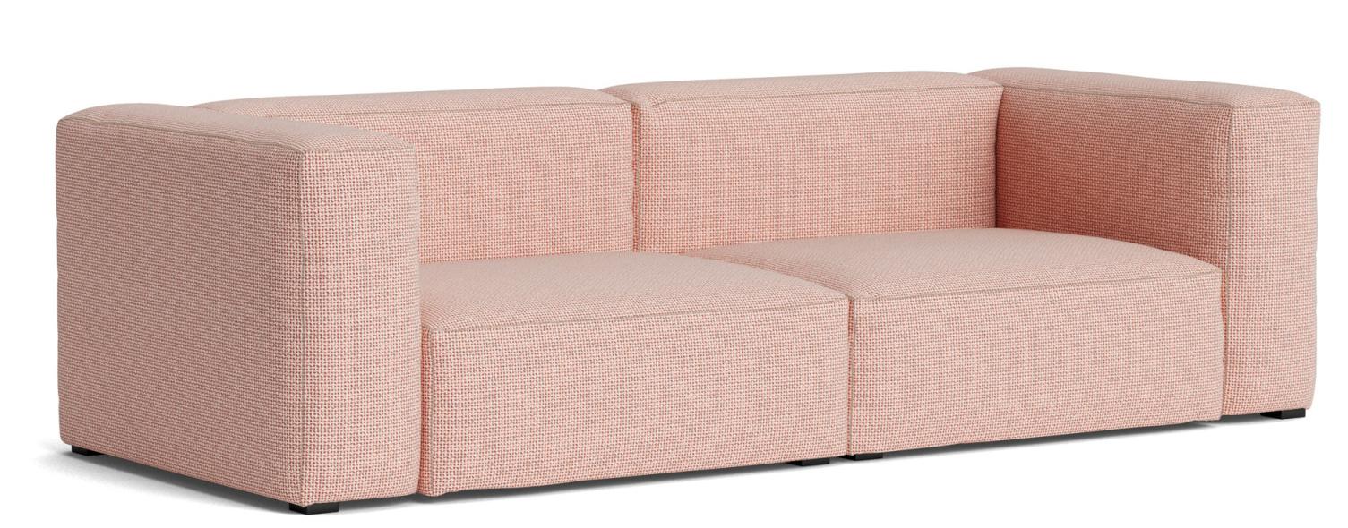 Mags Soft Sofa 2,5-Sitzer Combination 1 Hay Stoff Tartaglia Rot/Weiß mit Beige Stich