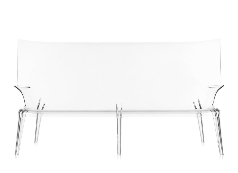 Transparente Uncle Jack Sofa von Kartell, modernes Designmöbel für Wohnzimmer und stilvolle Inneneinrichtung.