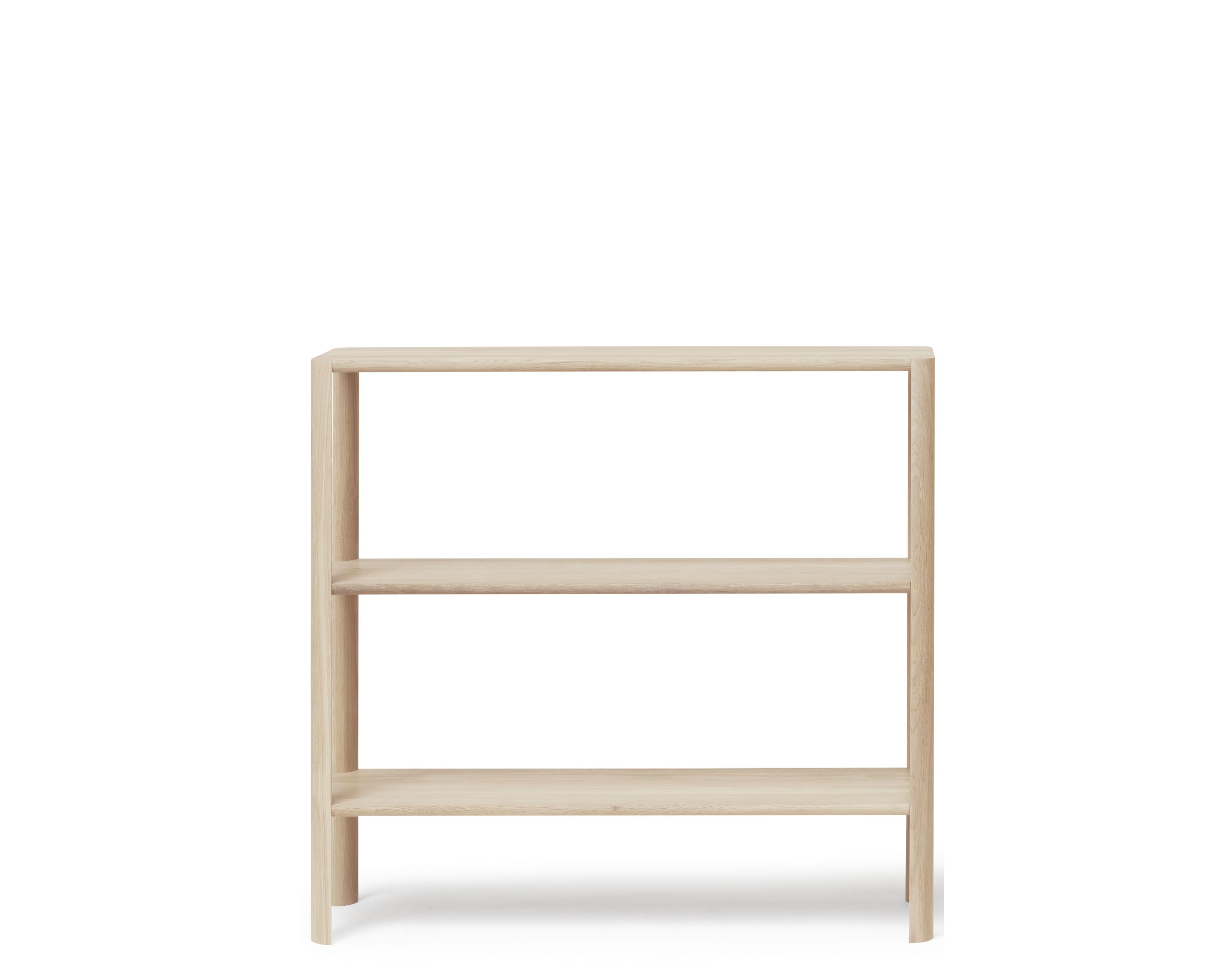 Leaf Regal 1x3 Eiche weiß geölt von Form & Refine: Holzregal mit drei Fächern.