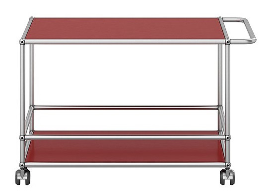USM Haller Servierwagen / Barwagen – QUICK SHIP-USM rubinrot