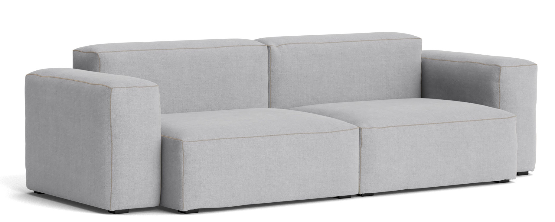 Mags Soft Sofa 2,5-Sitzer Combination 1 Low Armrest Hay Stoff Linara 443 mit Beige Stich