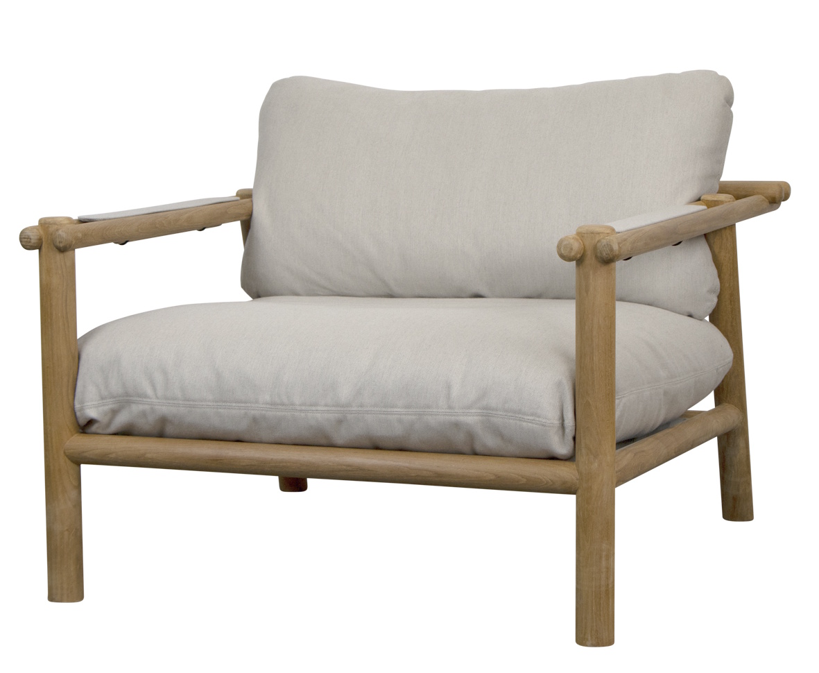 Sticks Lounge Chair Sessel Outdoor Cane-Line Gestell Teak / Kissen sand