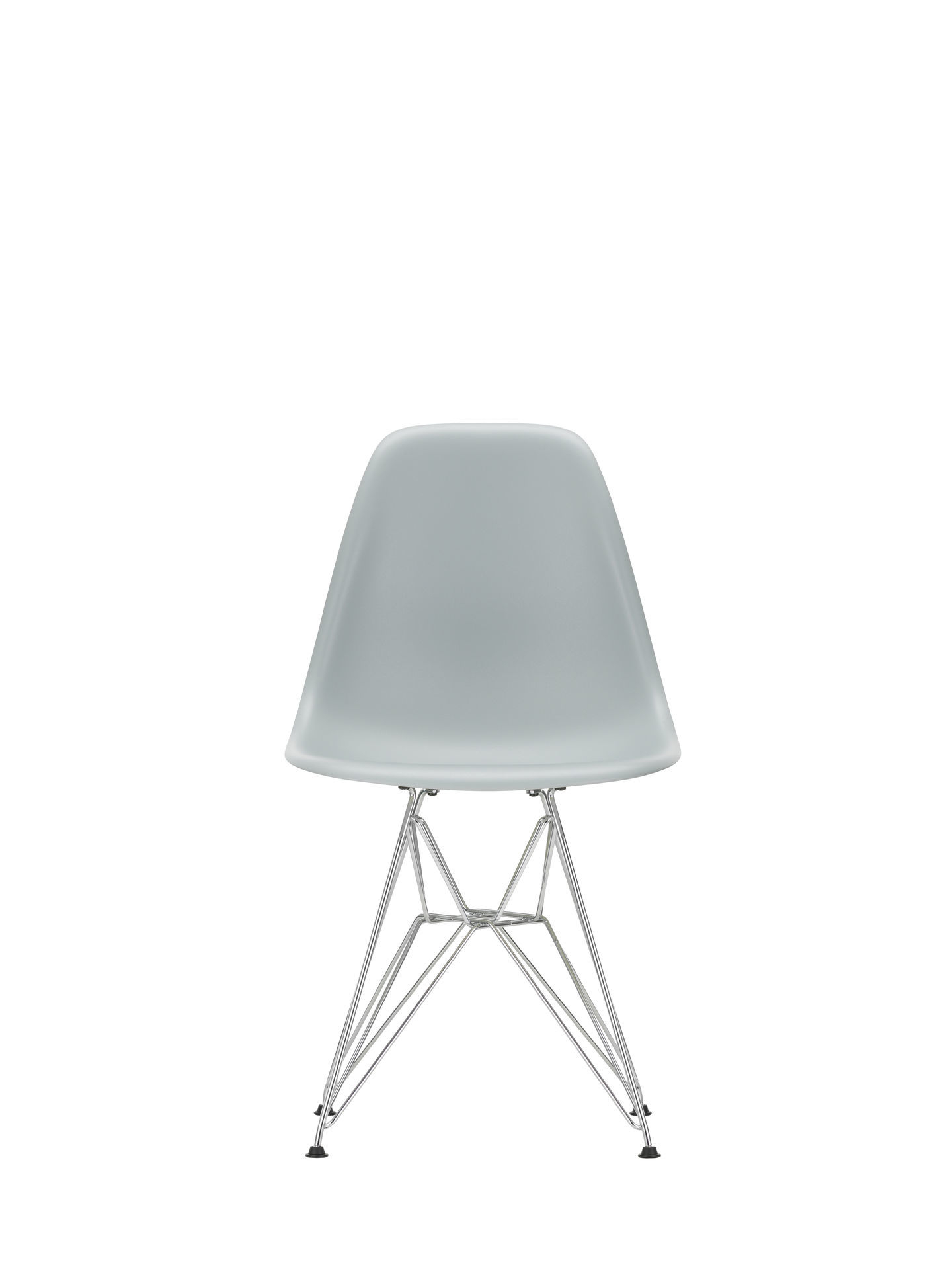 Eames Plastic Side Chair DSR Stuhl Vitra Chrom-Eisgrau