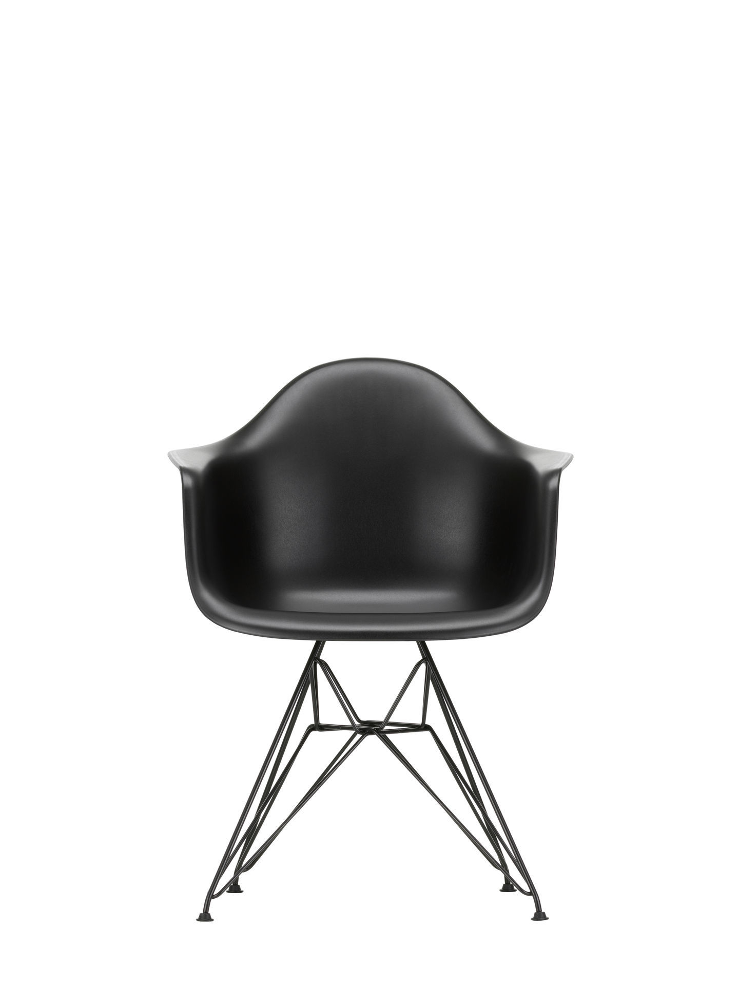Eames Plastic Arm Chair DAR Stuhl Vitra Schwarz - Rostorange