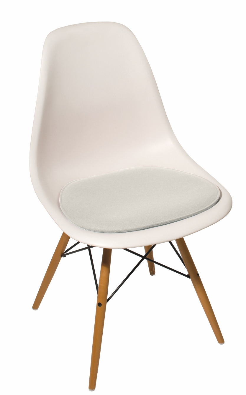 Sitzkissen Eames Side Chair DSR, DSW, DSX Parkhaus Berlin Wollweiß / 5 mm Wollfilz