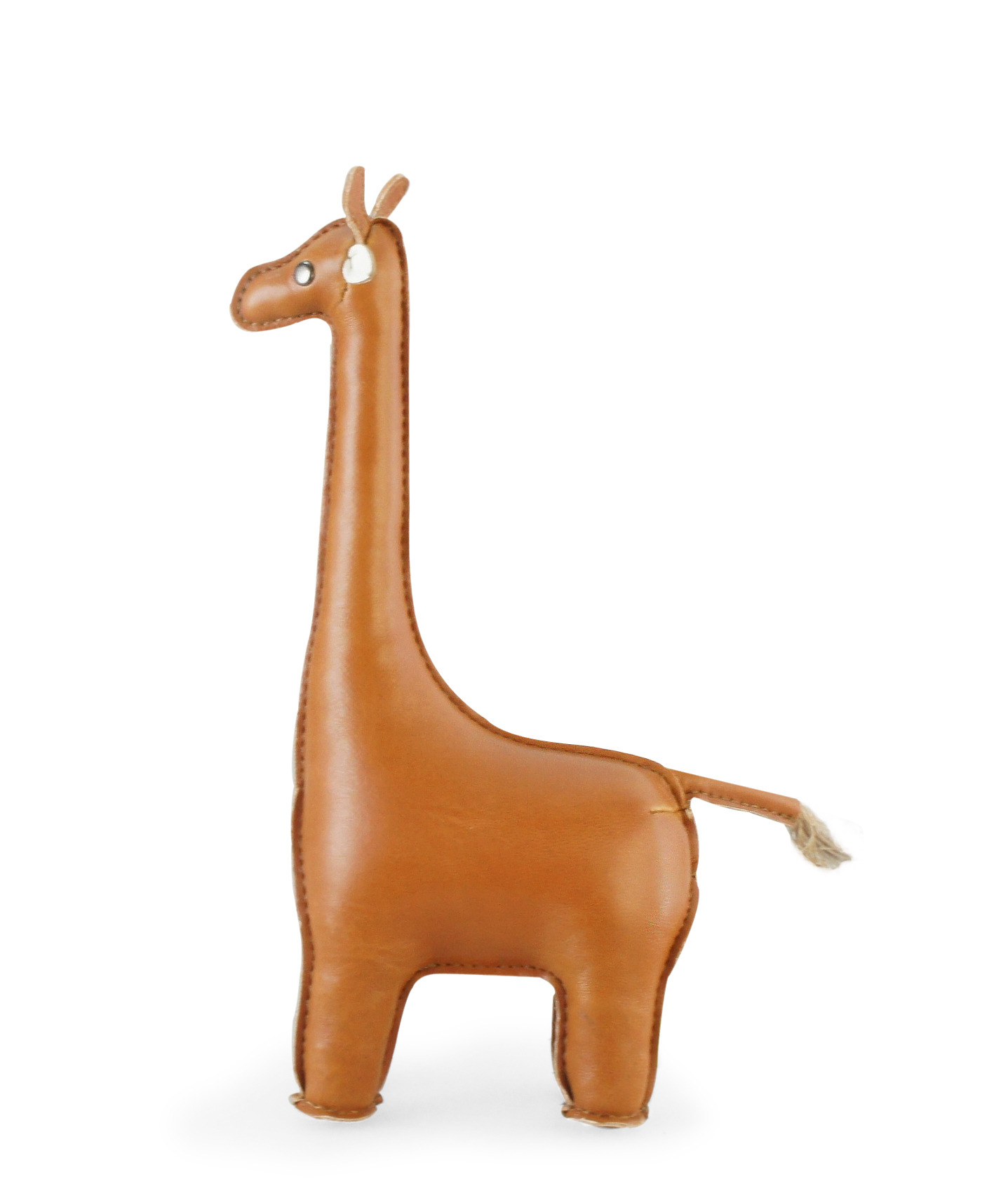 Briefbeschwerer Classic Giraffe von Züny, tan/weiß, aus Kunstleder, dekoratives Accessoire für Büro und Zuhause.