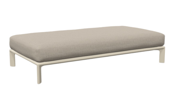 Vitra Anagram Sofa Plattform, 90x180 cm, beige Polsterung auf hellem Metallgestell, modernes Design.