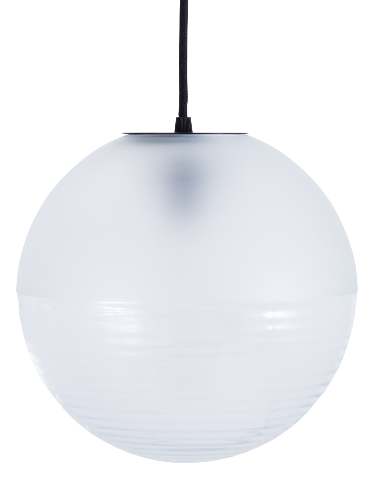 Transparente Stellar Pendelleuchte von Pulpo, kleine, runde Hängelampe für Wohnzimmer und Esszimmer.