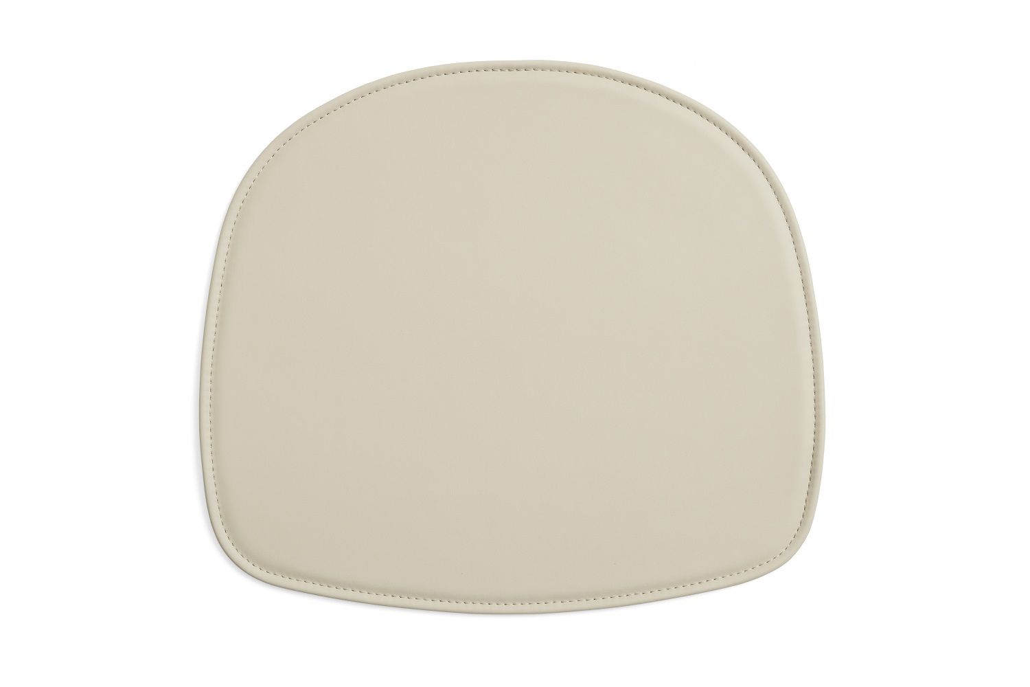 Beiges Sitzkissen für Hay About a Stool Barhocker, Lederoptik mit Ziernähten.