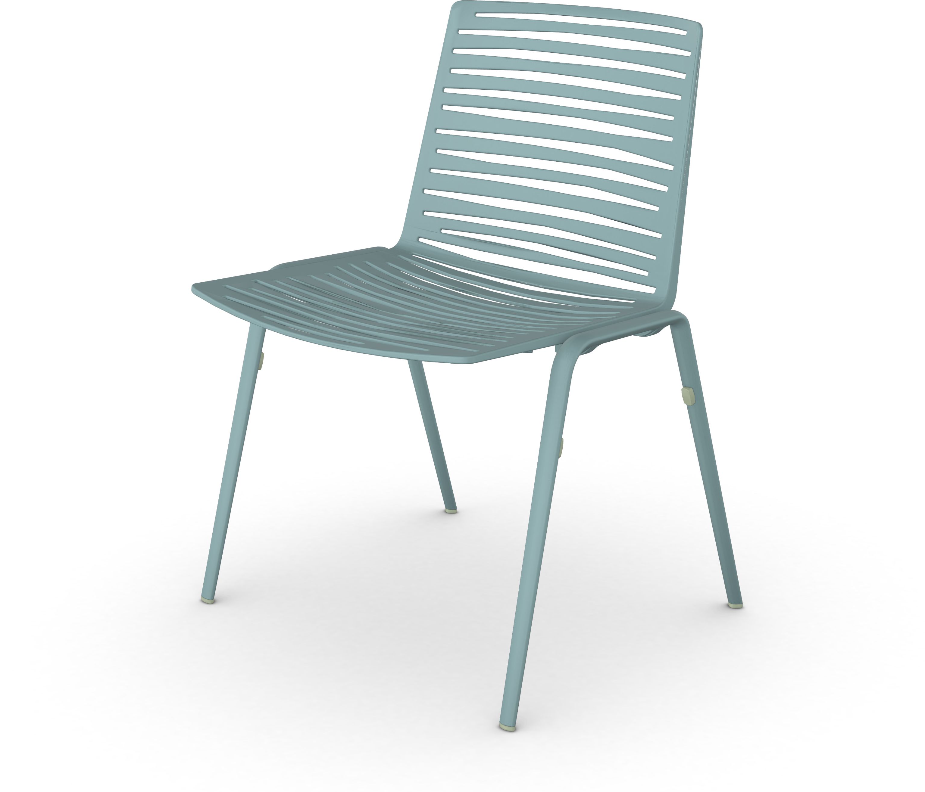 Moderner Zebra Stuhl Fast in Hellblau, minimalistisches Design mit Armlehnen für Esszimmer und Garten.