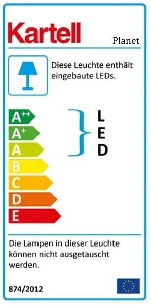Planet Tischleuchte 53 cm Kartell Bernstein