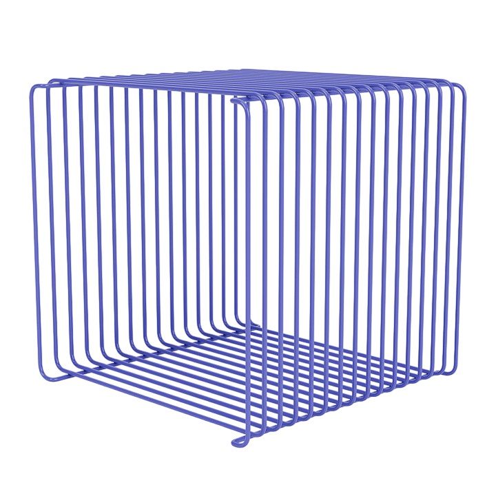 Montana Wire Cube Regal QUICK SHIP aus blauem Draht, modernes modulares Aufbewahrungssystem.