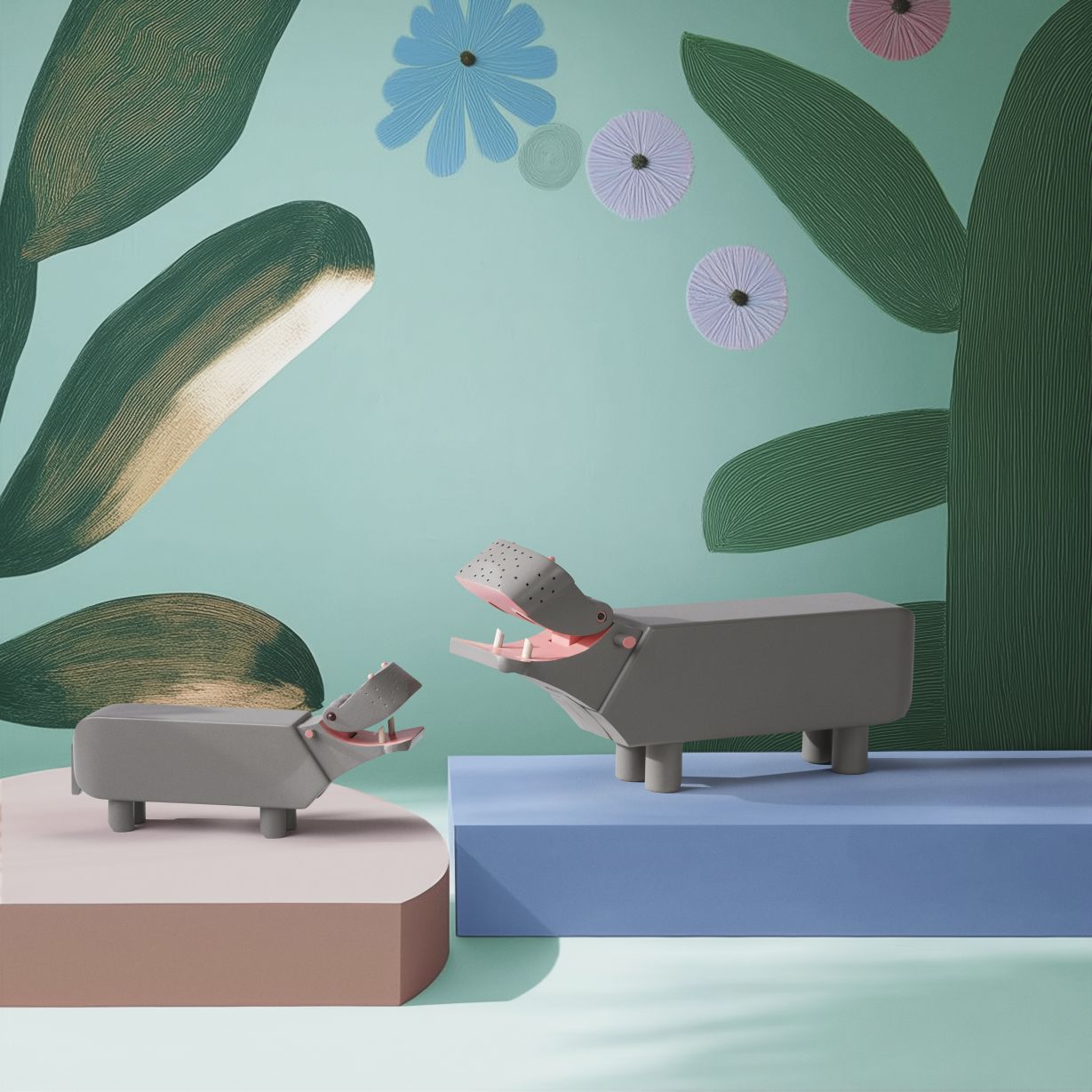 Flusspferd H9 cm grau Kay Bojesen