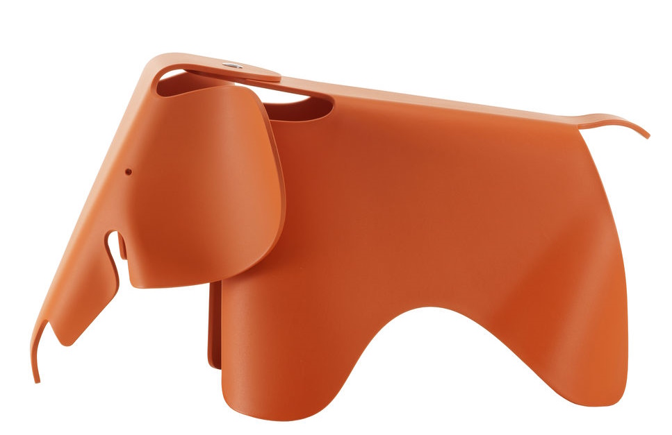 Eames Elephant Hocker RE Vitra Red Orange
