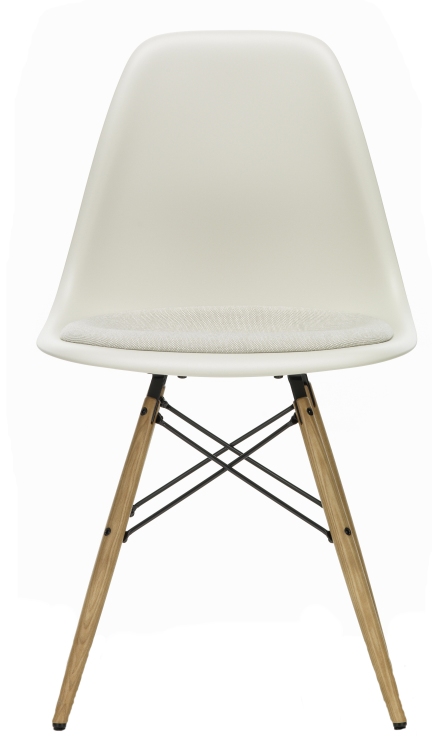 Eames Fiberglass Chair DSW Stuhl mit Sitzpolster Vitra