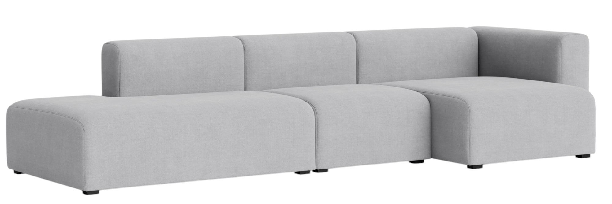 Helles Mags Sofa 3-Sitzer mit Armlehne rechts von Hay, modernes Design für Wohnzimmer.