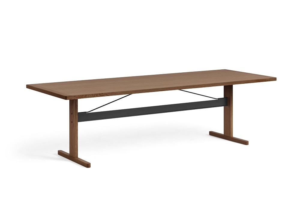 Passerelle Table Tisch von Hay mit Walnuss-Tischplatte und schwarzem Gestell, Größe Bx260.