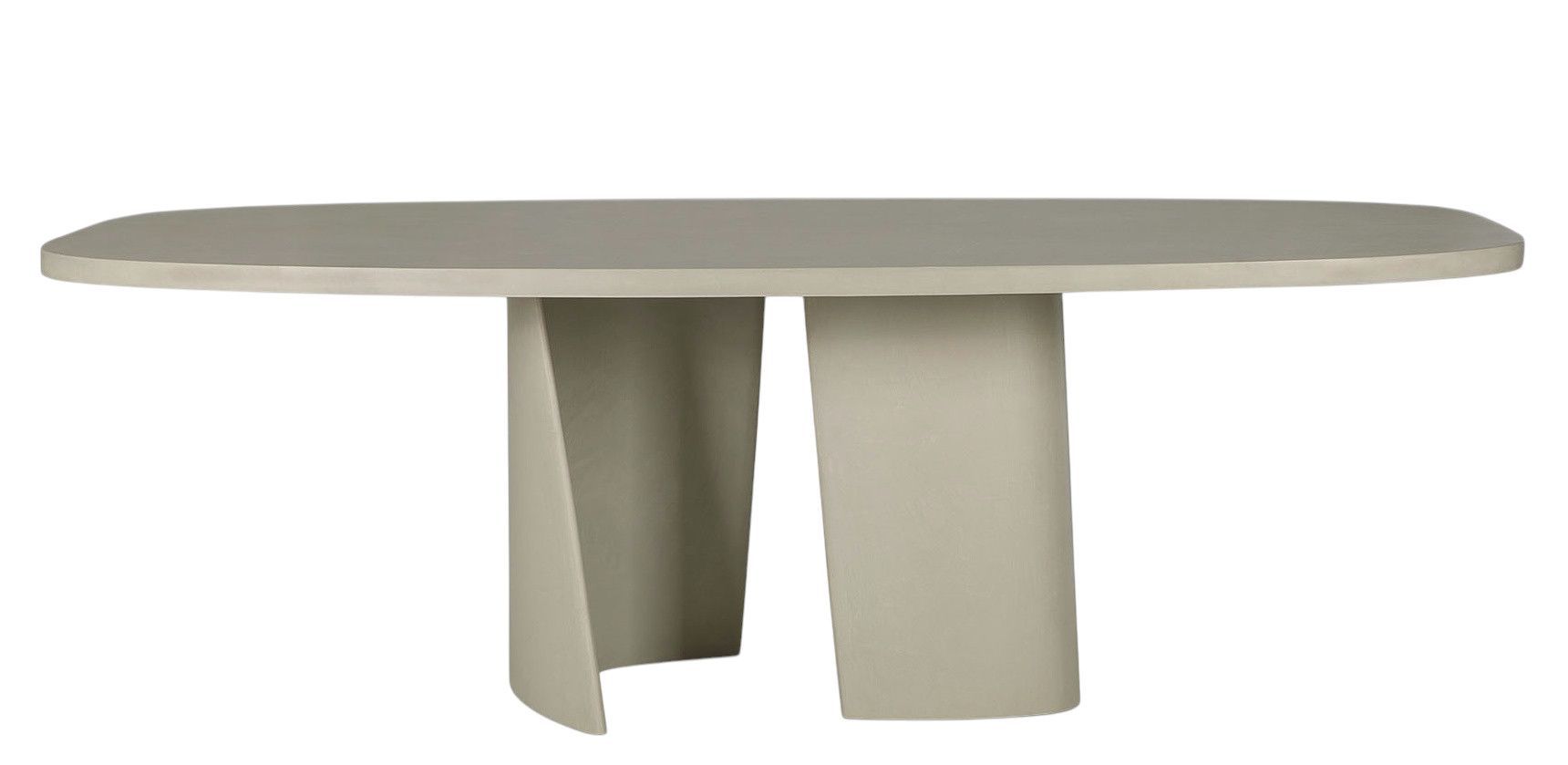 Canyon Esstisch aus Beton von Ethnicraft für den Außenbereich, modernes Design mit zwei Beinen.