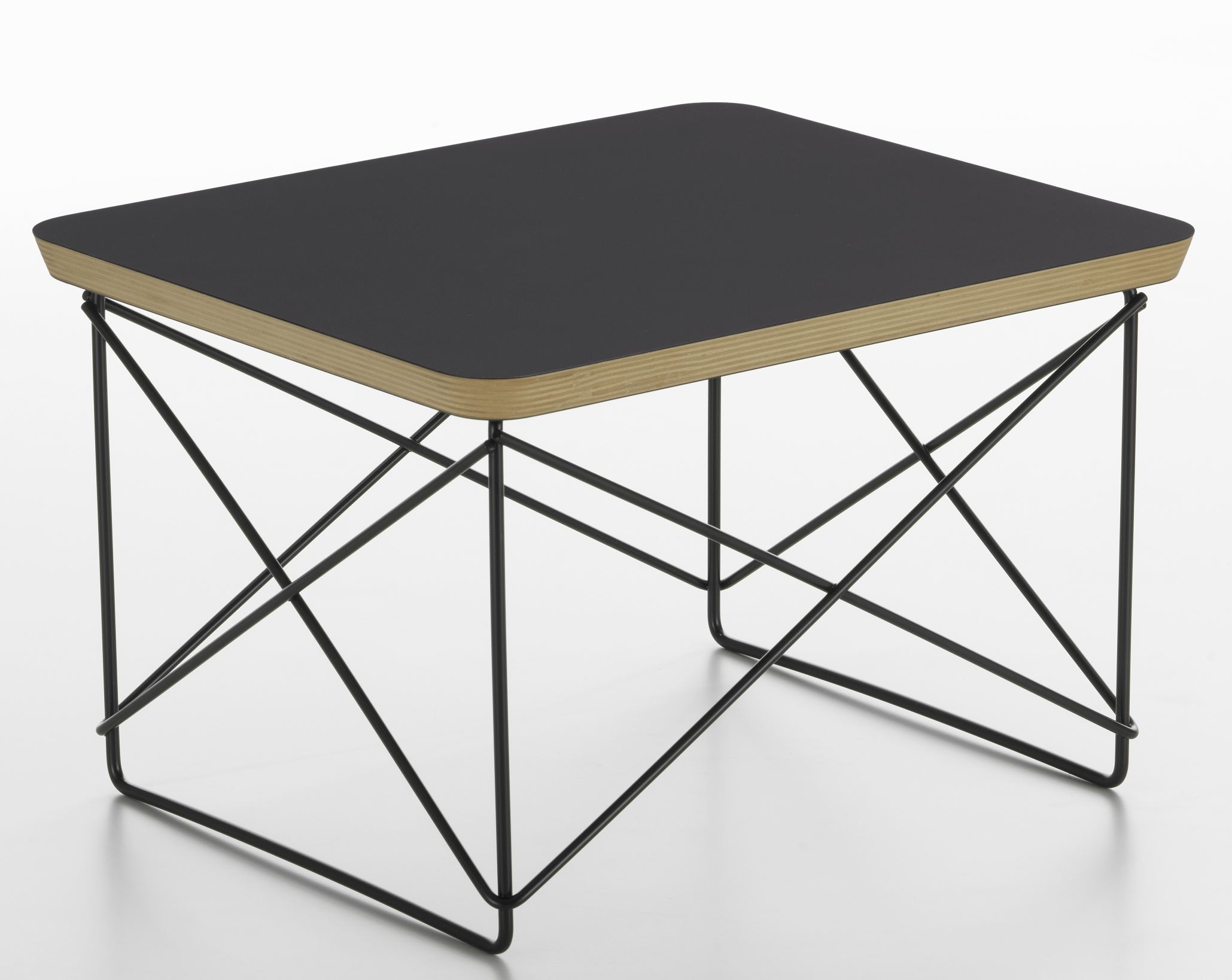 Occasional Table LTR Beistelltisch HPL Schwarz Vitra Stahldraht schwarz pulverbeschichtet