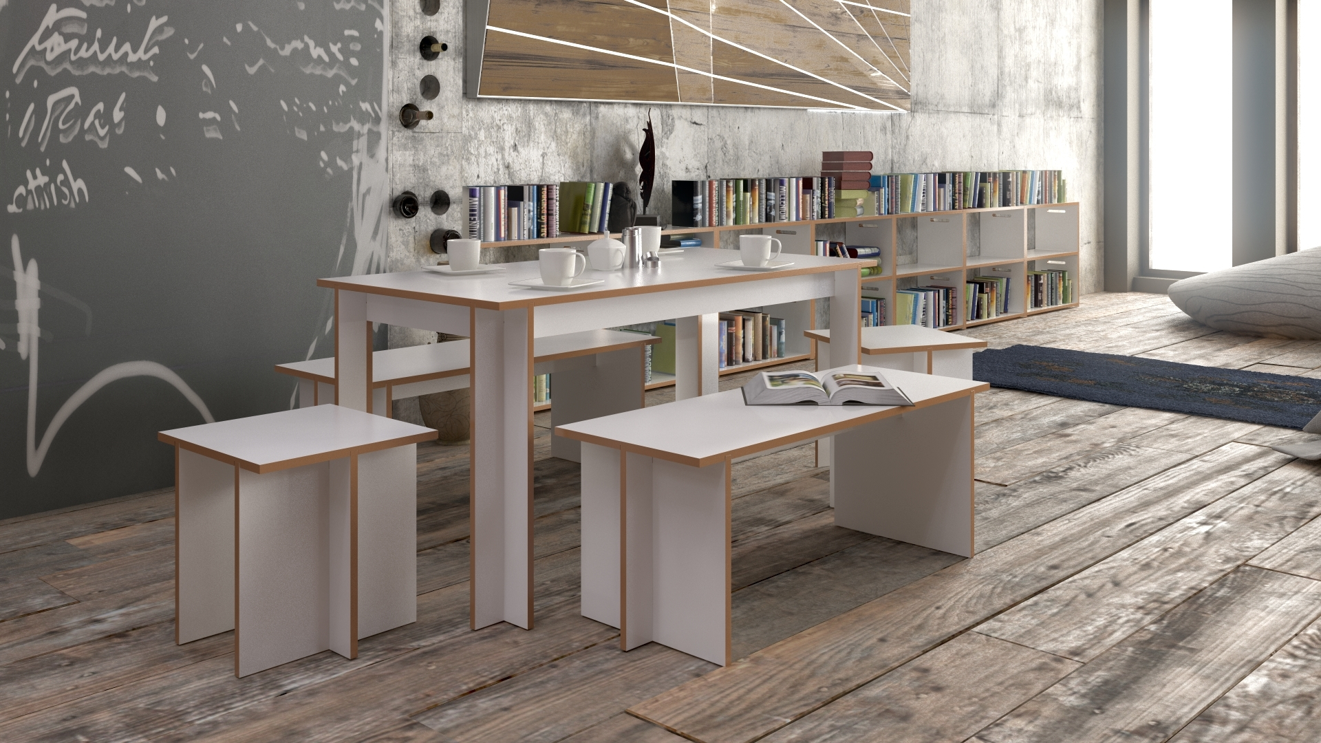 Tischgruppe Tisch groß Tojo