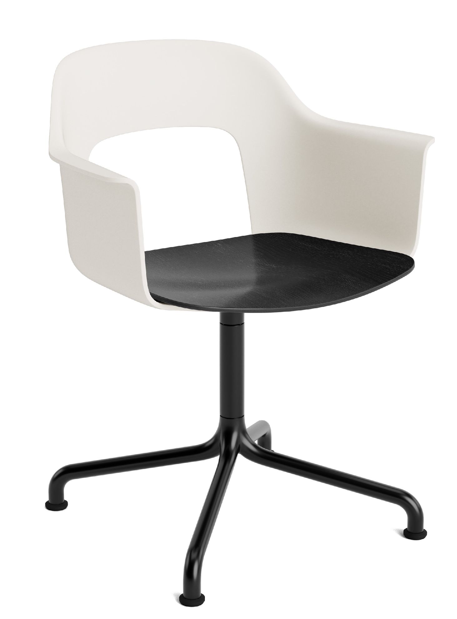 Layout Armchair 252 Armlehnstuhl 4-Sternfuß Drehfuß mit gebogenem Fußkreuz Hay