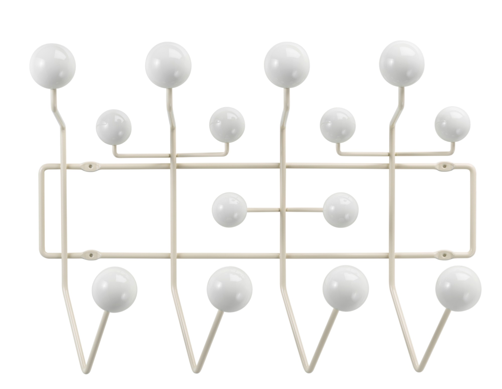 Eames Hang it all Garderobe Warmweiss Vitra