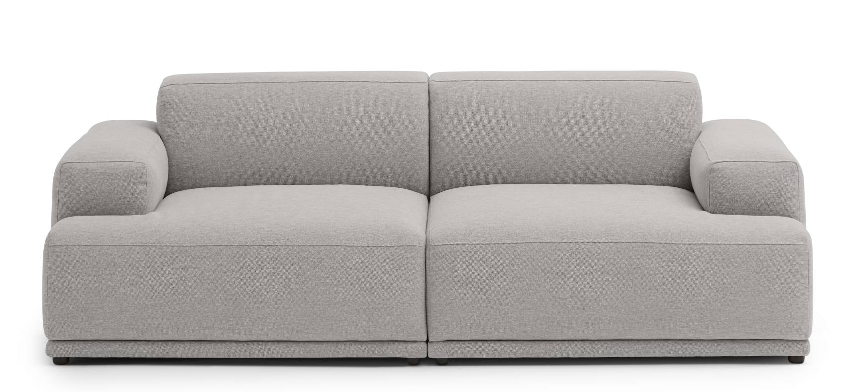 Muuto Connect Soft Sofa, 2-Sitzer in Clay Farbe, modernes modulares Sofa für Wohnzimmer.