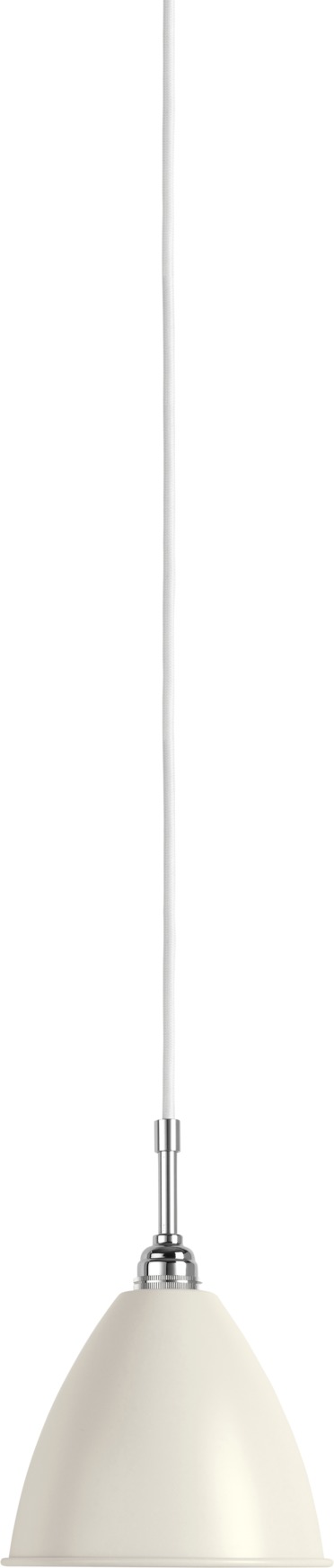 Bestlite BL9 Pendelleuchte in Weiß mit Chromdetails von Gubi, moderne Hängelampe für Wohnräume.
