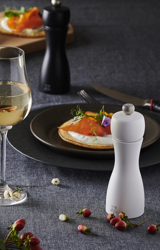Duo Tahiti Weiß und Schwarz Duo Salz- und Pfeffermühle Peugeot