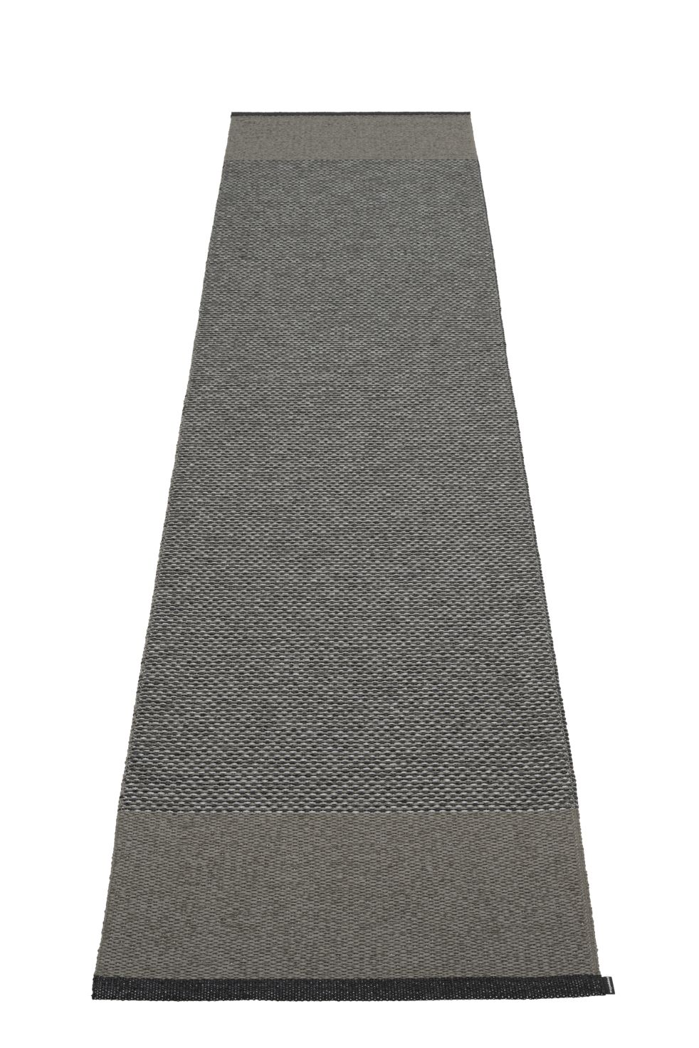 Grauer Pappelina Teppich "Edit" (70x300 cm) mit dezentem Muster, ideal als Läufer.