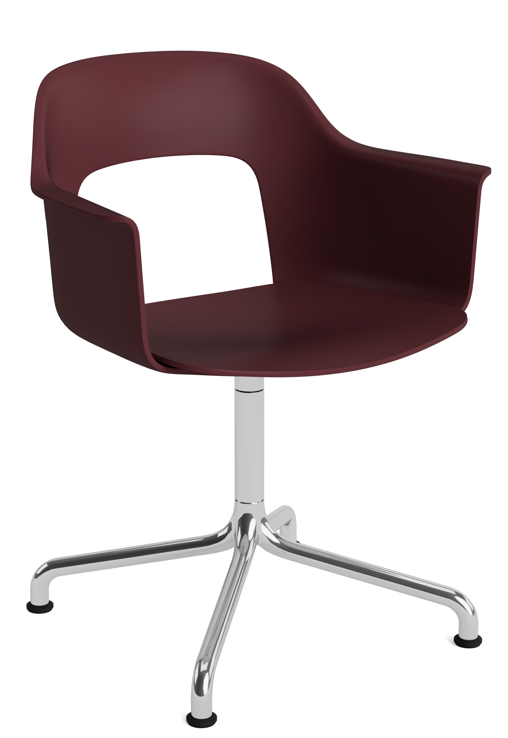 Layout Armchair 251 Armlehnstuhl 4-Sternfuß Drehfuß mit gebogenem Fußkreuz Hay