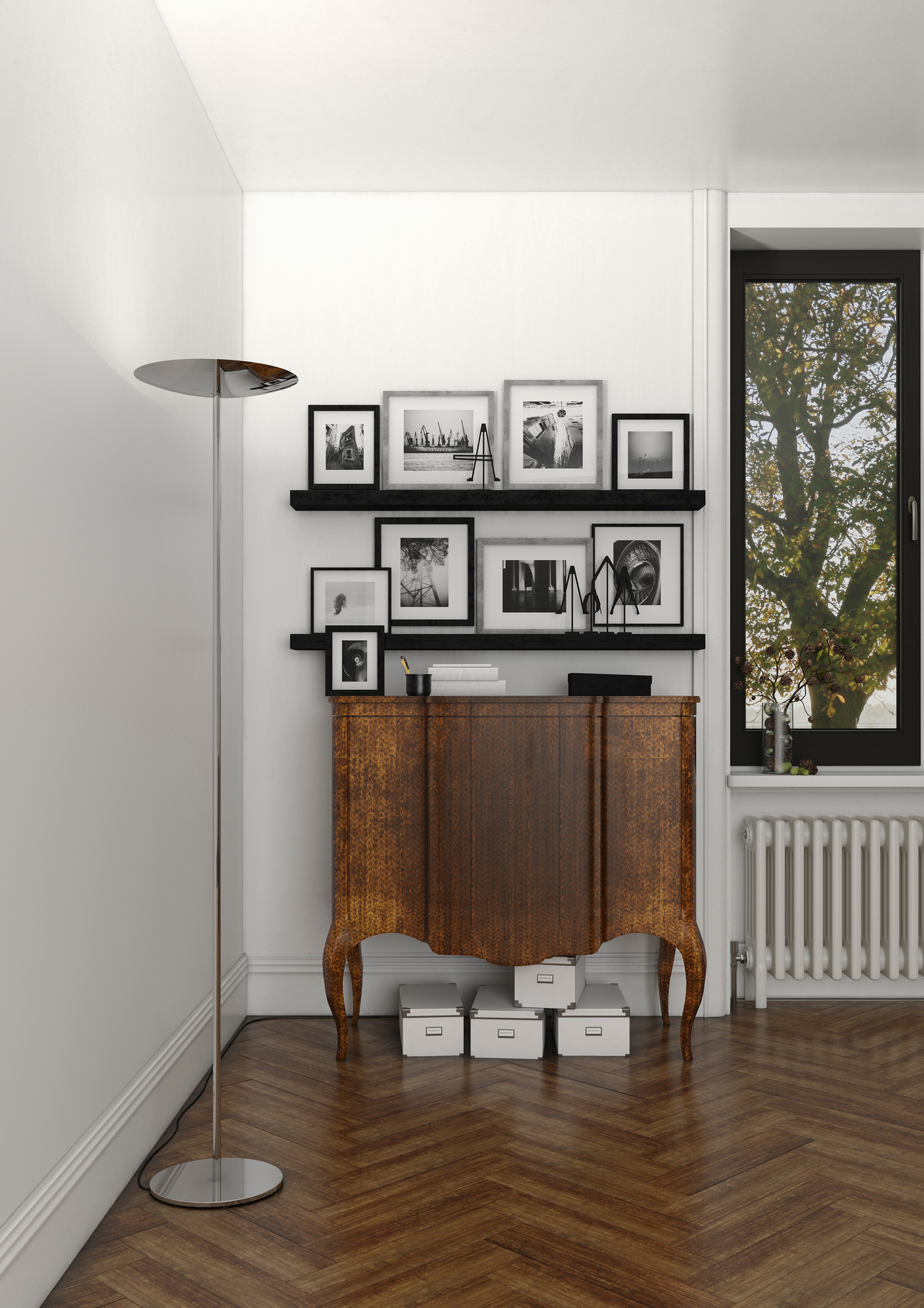 Classic LED Stehleuchte Belux Schwarz