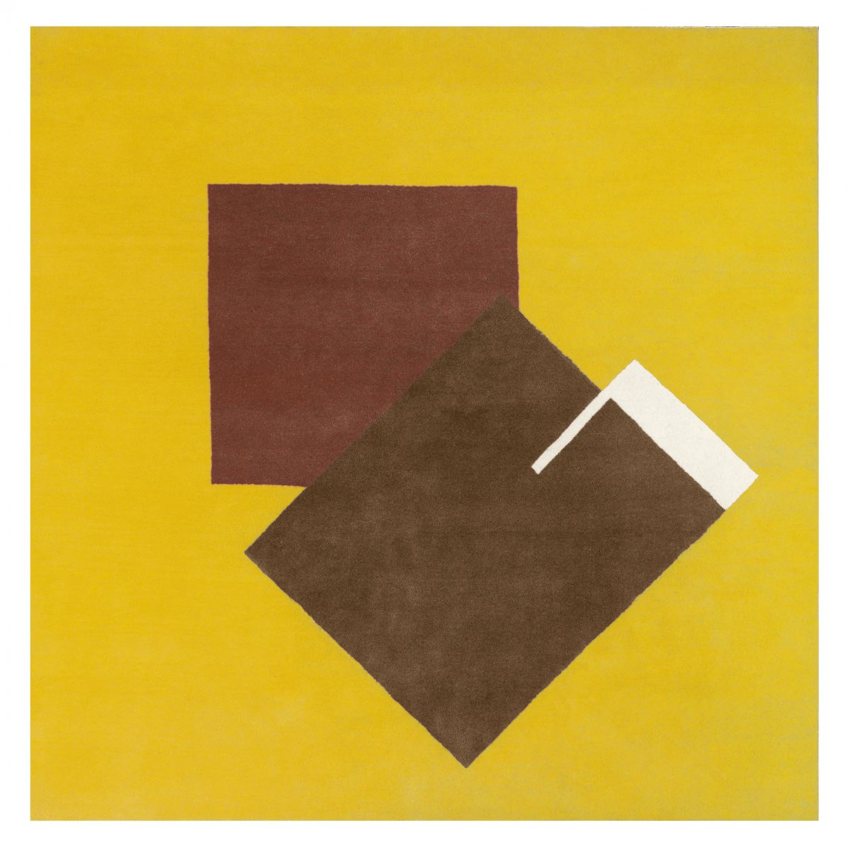 Castellar Teppich mit geometrischem Muster in Gelb und Braun, moderner Design Teppich 300x250cm.