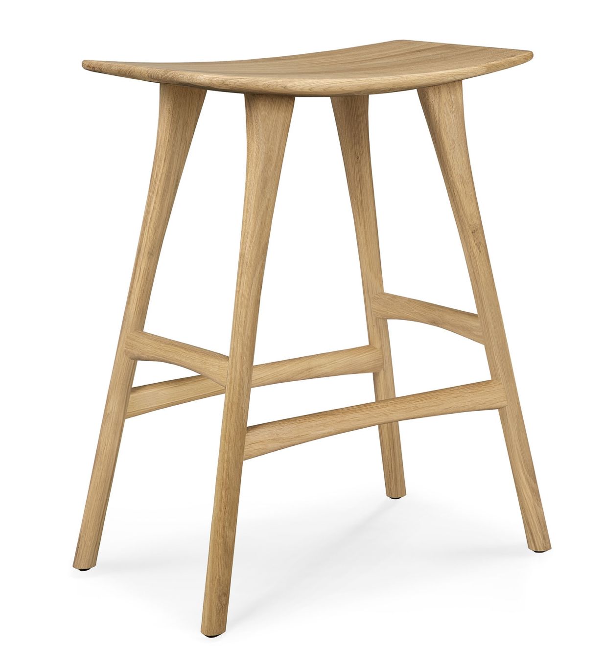 Osso Tresenhocker von Ethnicraft: Moderner Barhocker aus massivem Eichenholz, ideal für Küche und Bar.