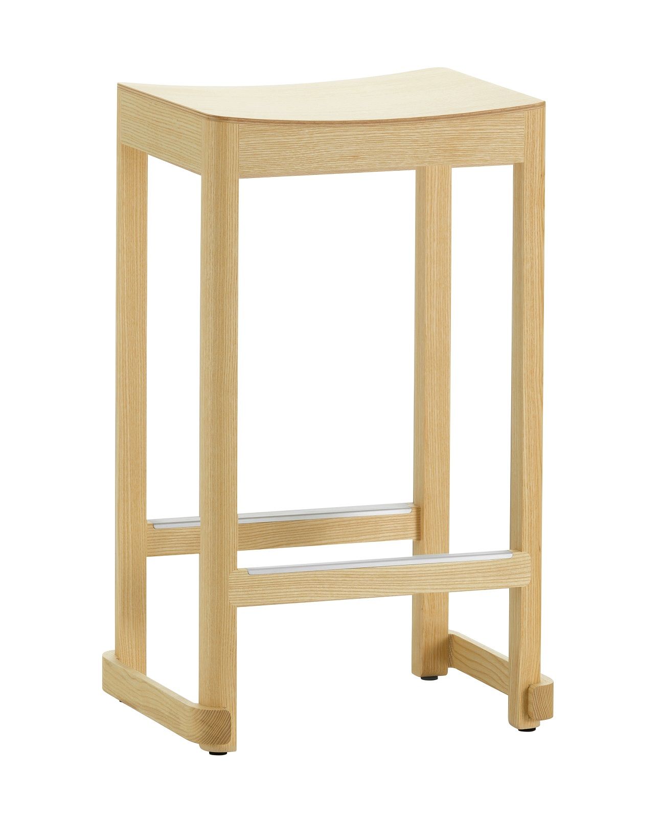 Atelier Bar Stool Barhocker Artek aus hellem Holz, minimalistisches Design für Küche oder Bar.