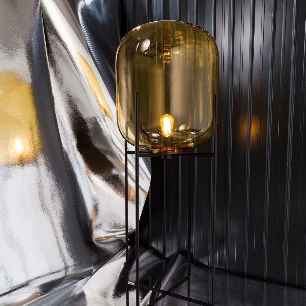 Oda Big Stehleuchte rauchgrau satiniert Pulpo