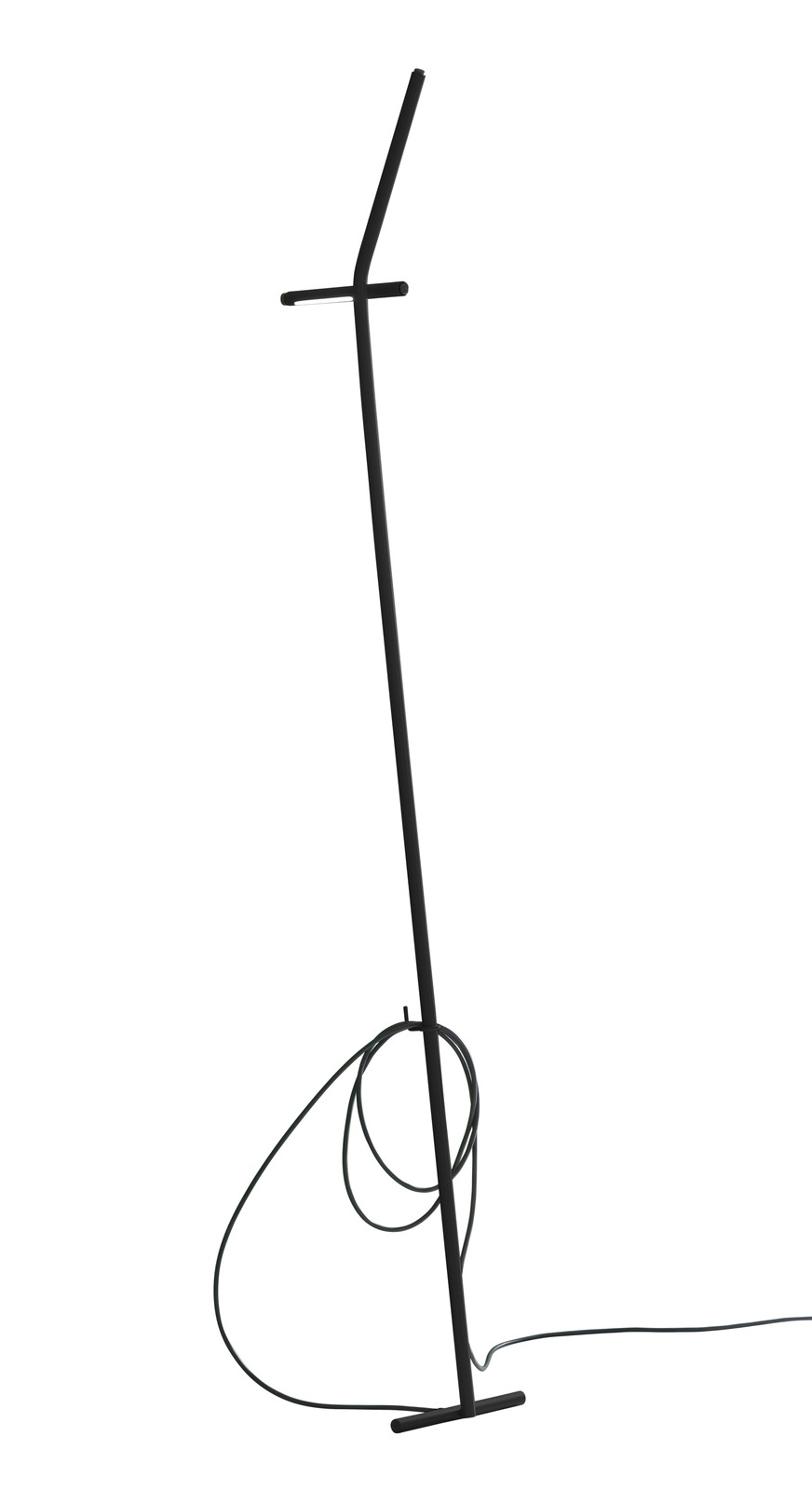 Schwarze Gru Stehleuchte von Martinelli Luce: Moderne LED-Stehlampe mit minimalistischem Design.