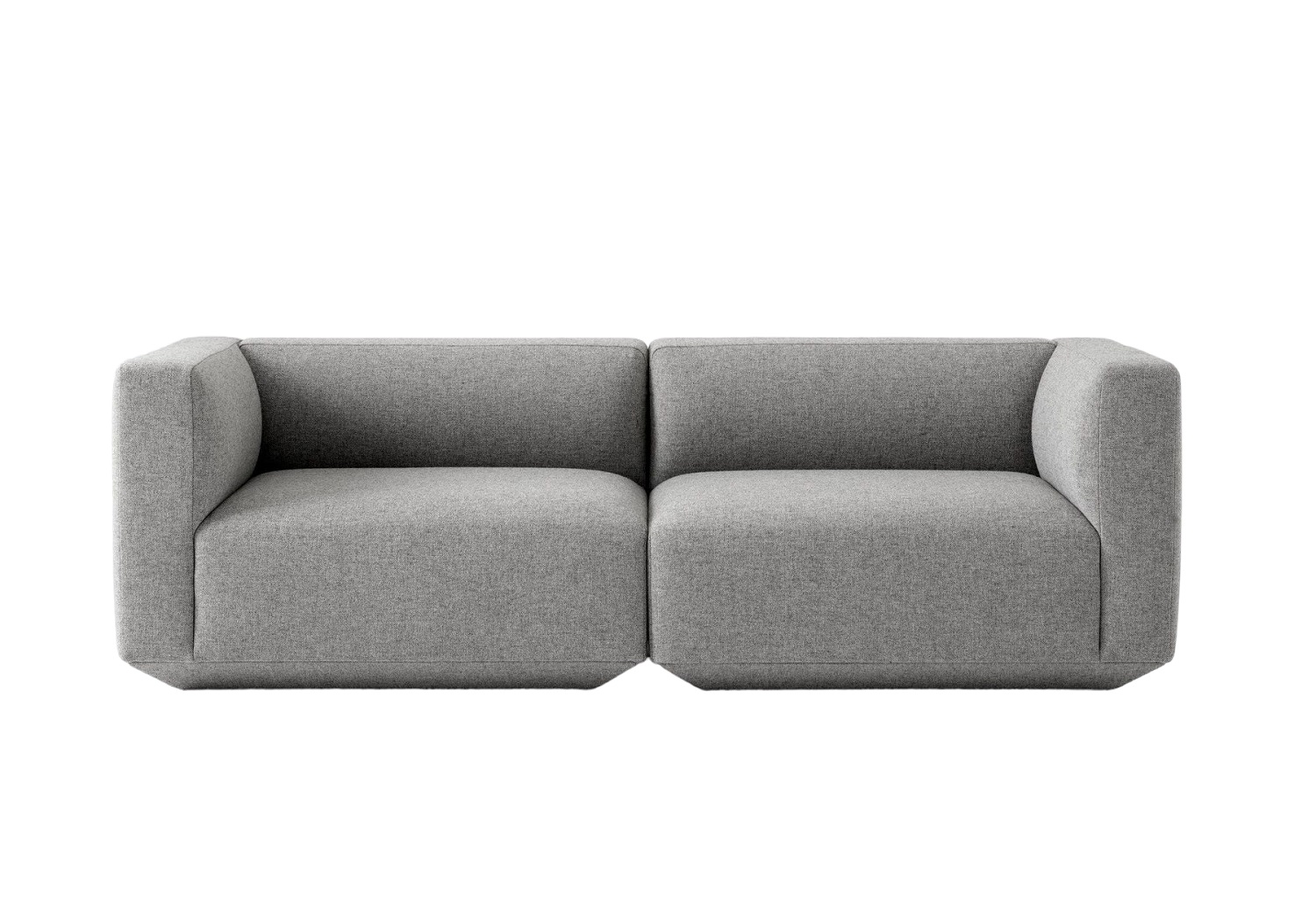 Graues Develius Sofa von AndTradition, Konfiguration A und B, modernes modulares Sofa für Wohnzimmer.