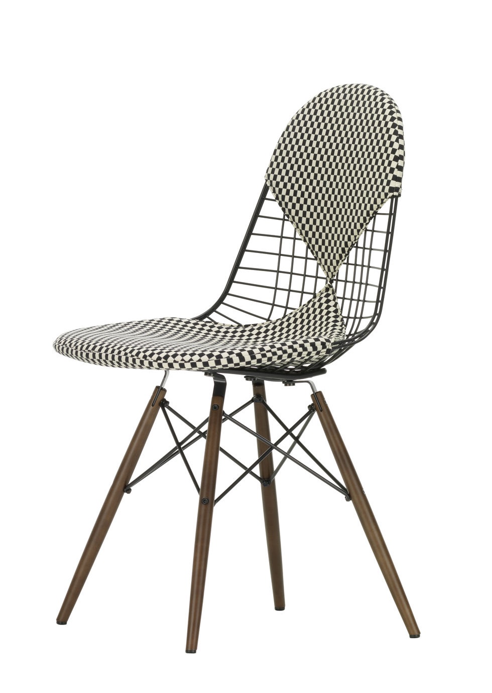 DKW-2 Wire Chair Stuhl mit Sitz und Rückenpolster Vitra