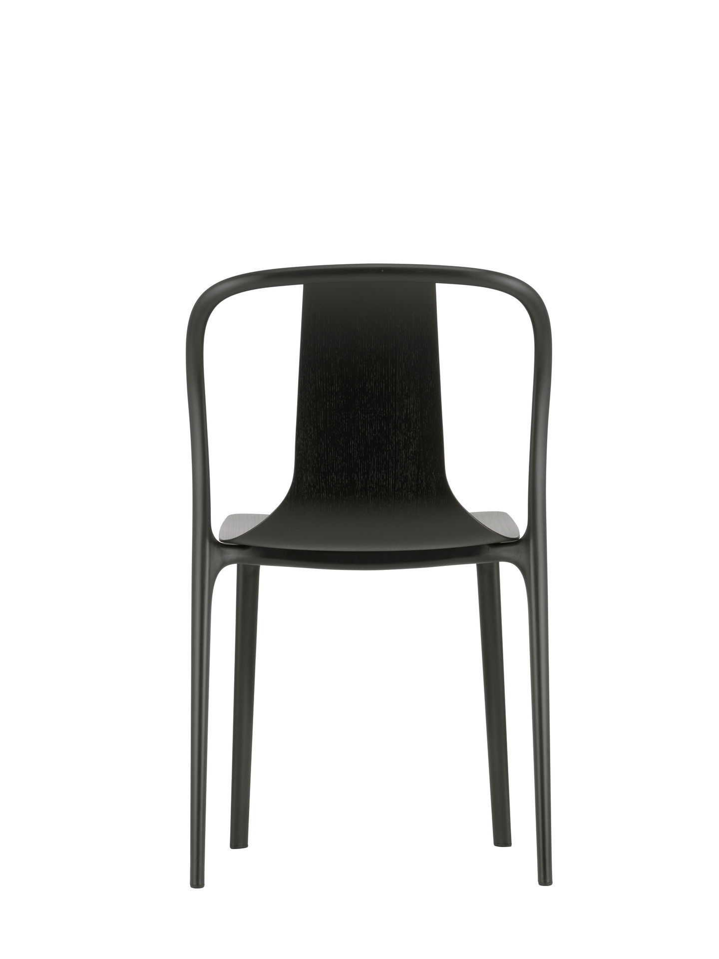 Schwarzer Belleville Chair Wood Stuhl von Vitra, moderne Holzstuhl Designmöbel für Esszimmer und Wohnbereich.