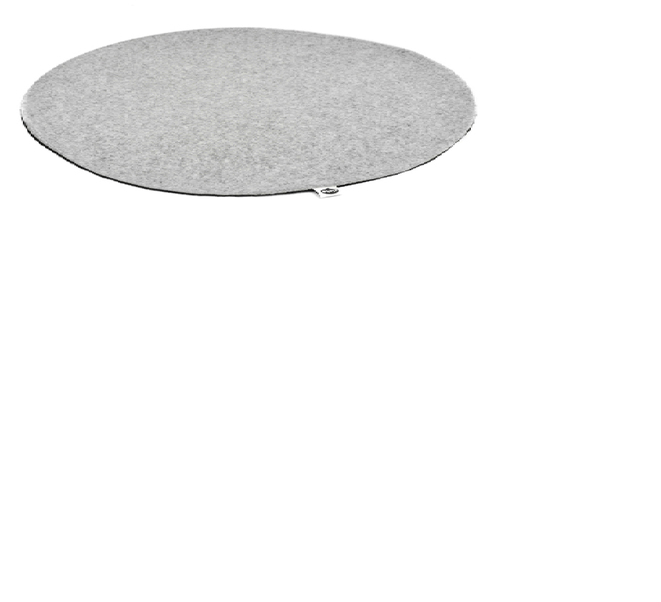 mit SItzkissen oben Filzgrau / Boden Synthetic Leder schwarz