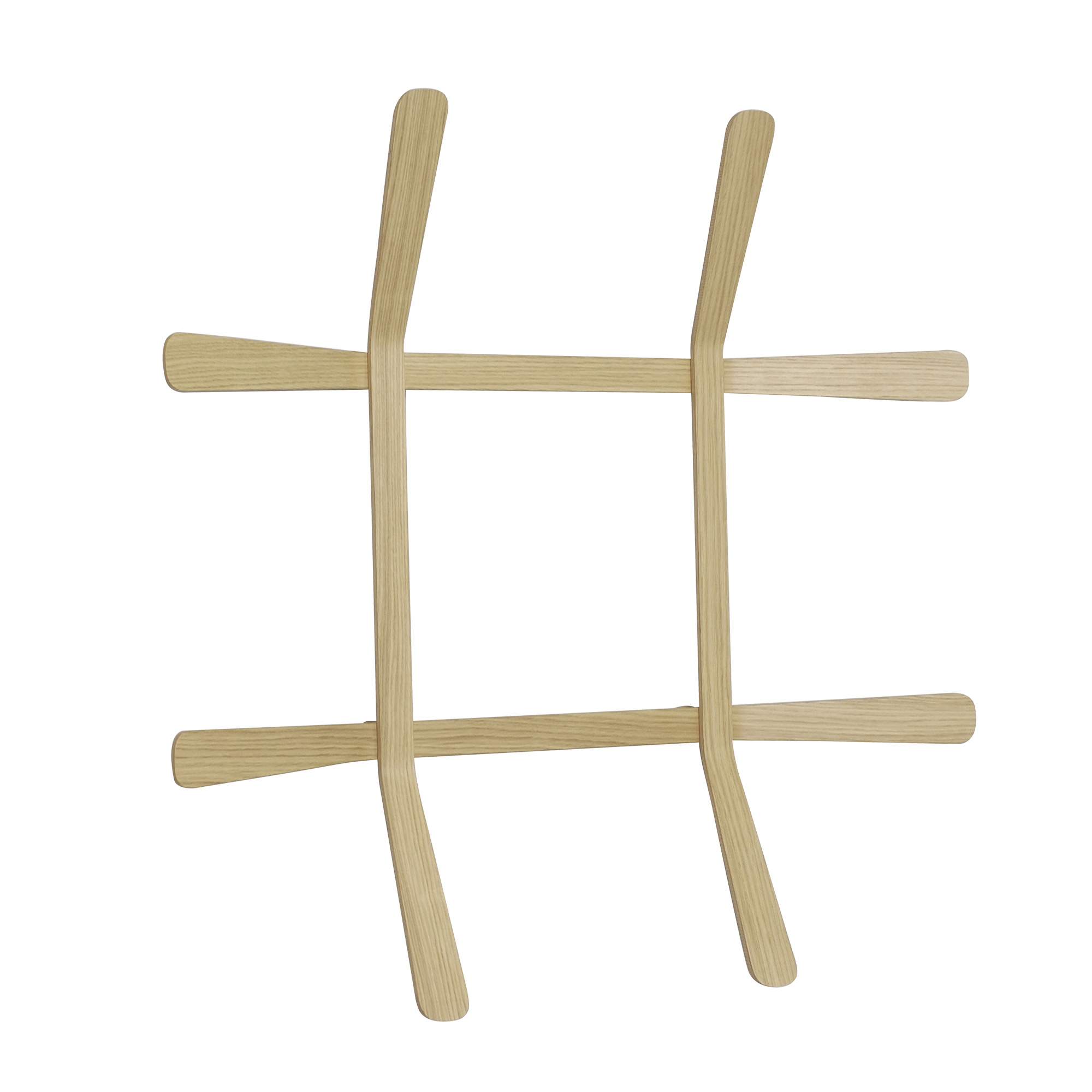 Lili Wandgarderobe aus hellem Holz, moderne Garderobenlösung für Flur und Eingangsbereich.