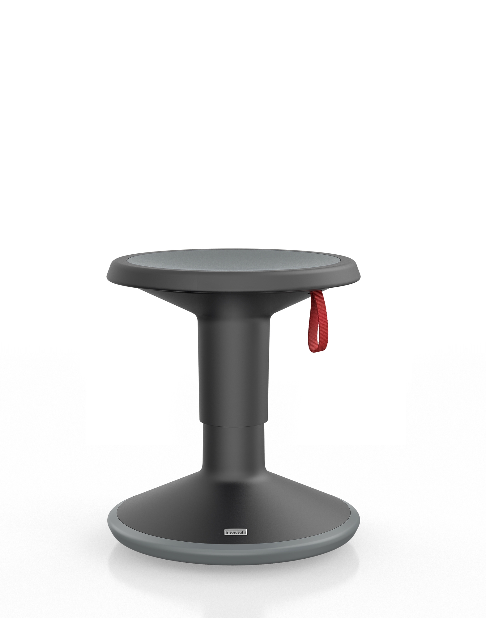 Schwarzer Interstuhl UP Junior Edition Kinderhocker: Ergonomischer, höhenverstellbarer Bürohocker für Kinder, ideal für das Kinderzimmer.