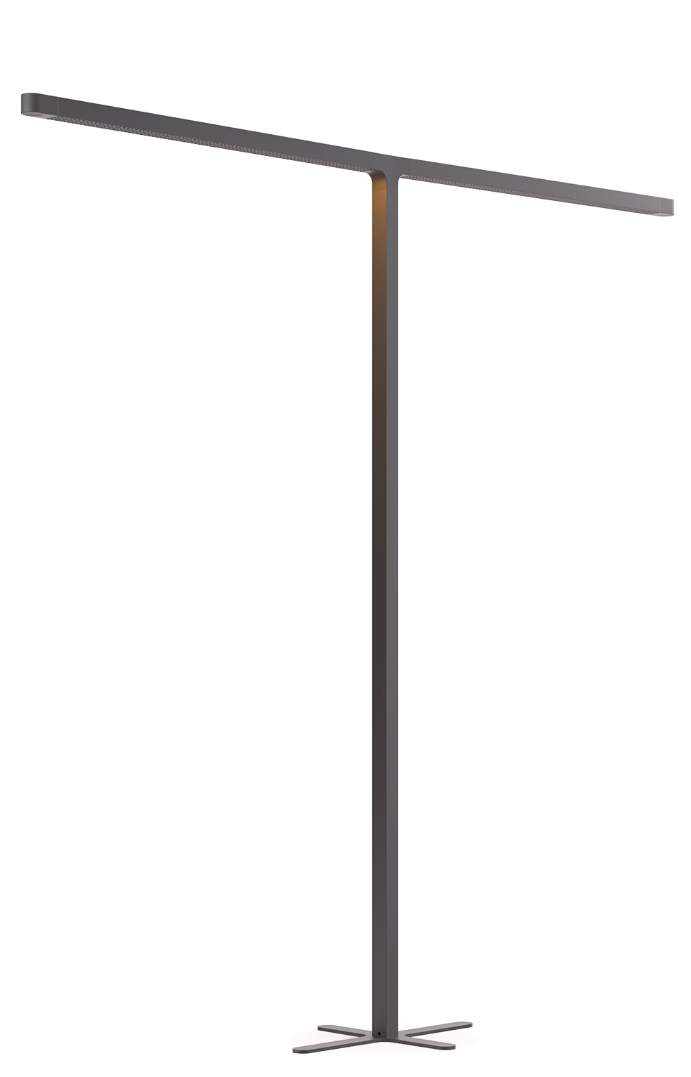 Moderne, graue Team Cowork Stehleuchte mit minimalistischem Design und LED-Beleuchtung für Büro und Arbeitszimmer.